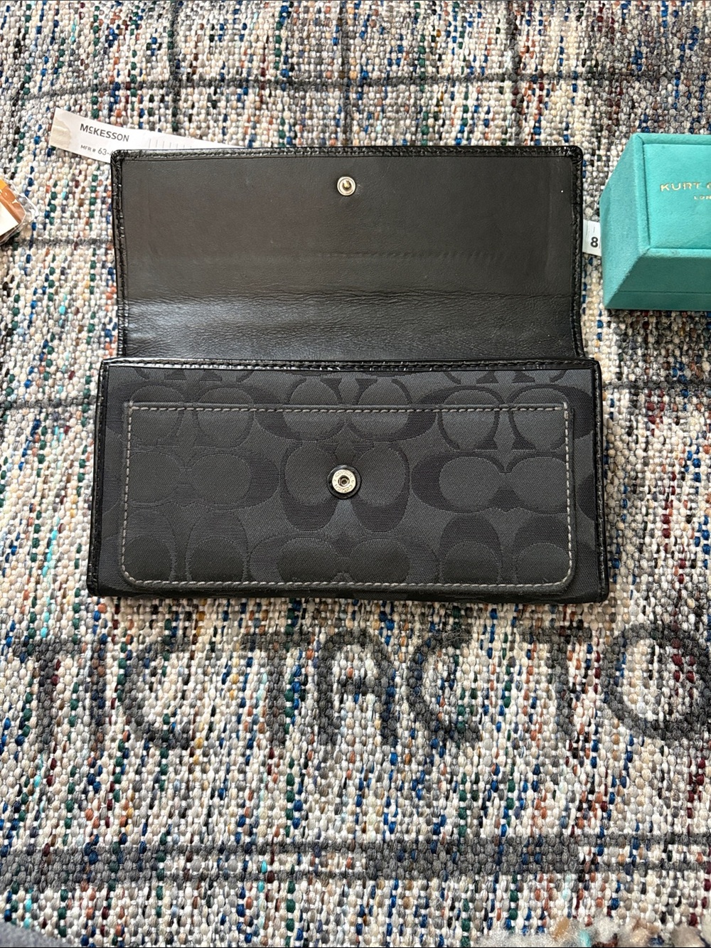 Coach Black Signature Continental Wallet - Picture 12 of 13